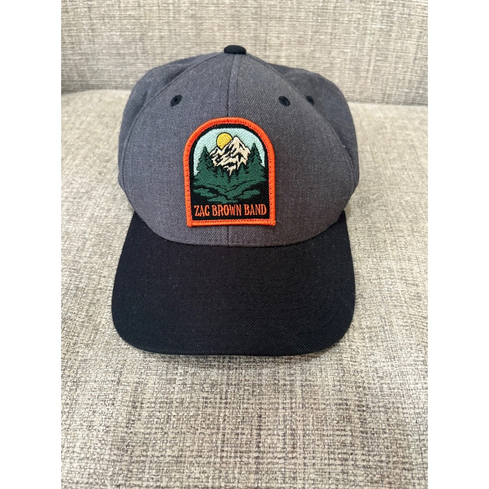 Zac Brown Band Snapback Hat Yupoong Grey Black Mountain‎ Patch Country Music Cap